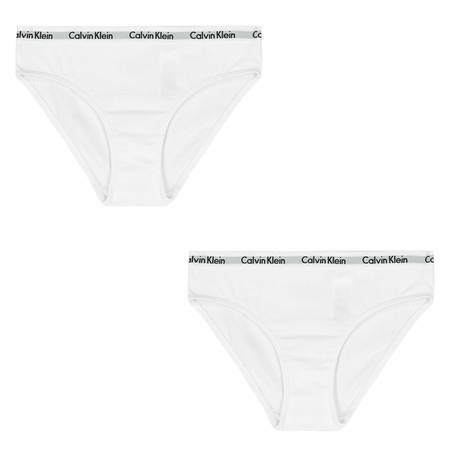 Girls White Bikini Brief (2 Pack), 1, hi-res