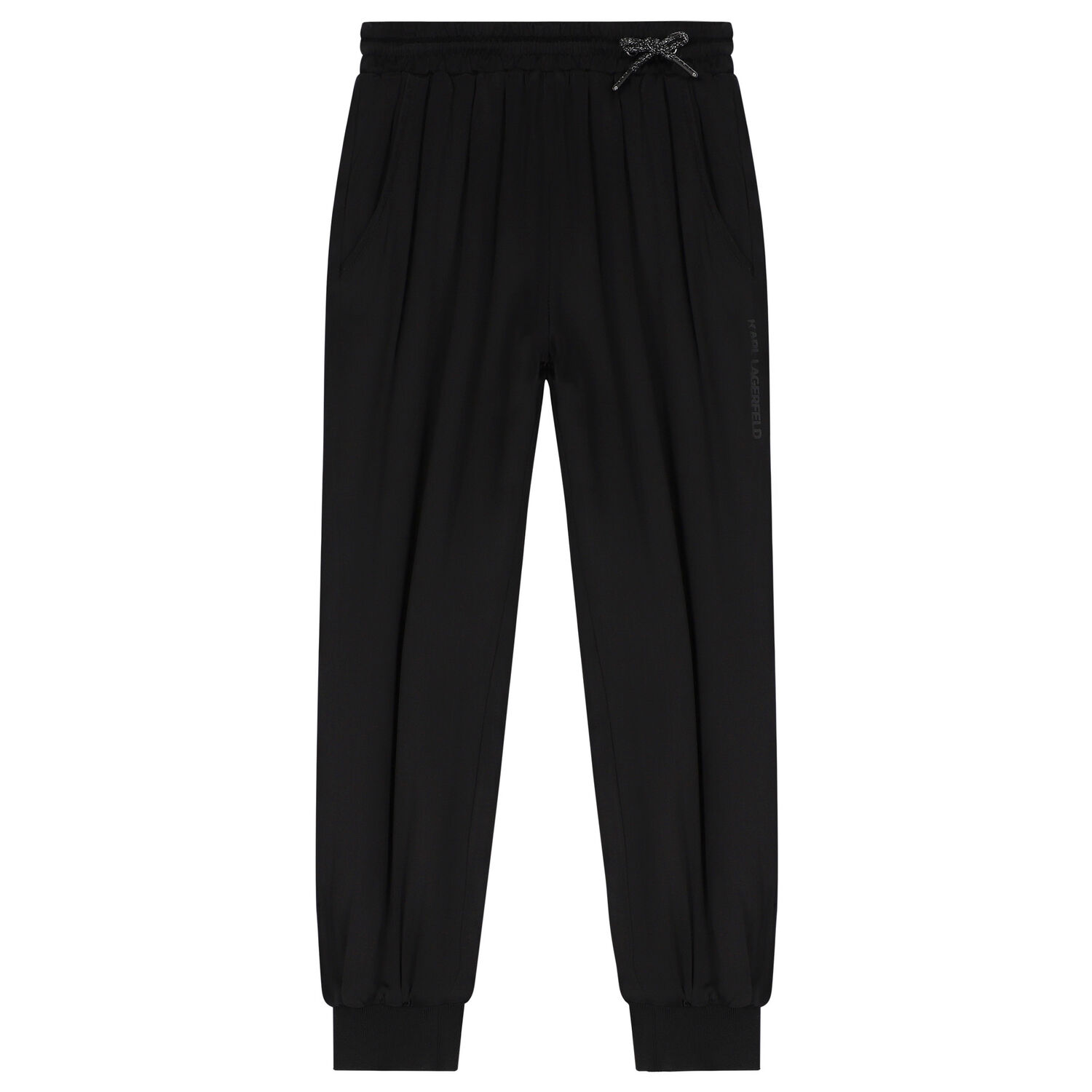 Girls Black Logo Joggers, 1, hi-res