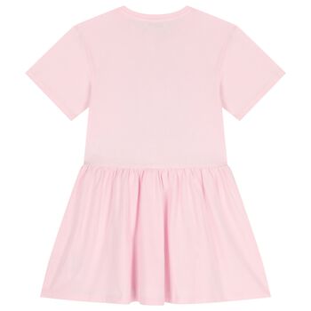 Girls Pink Boke Flower Dress