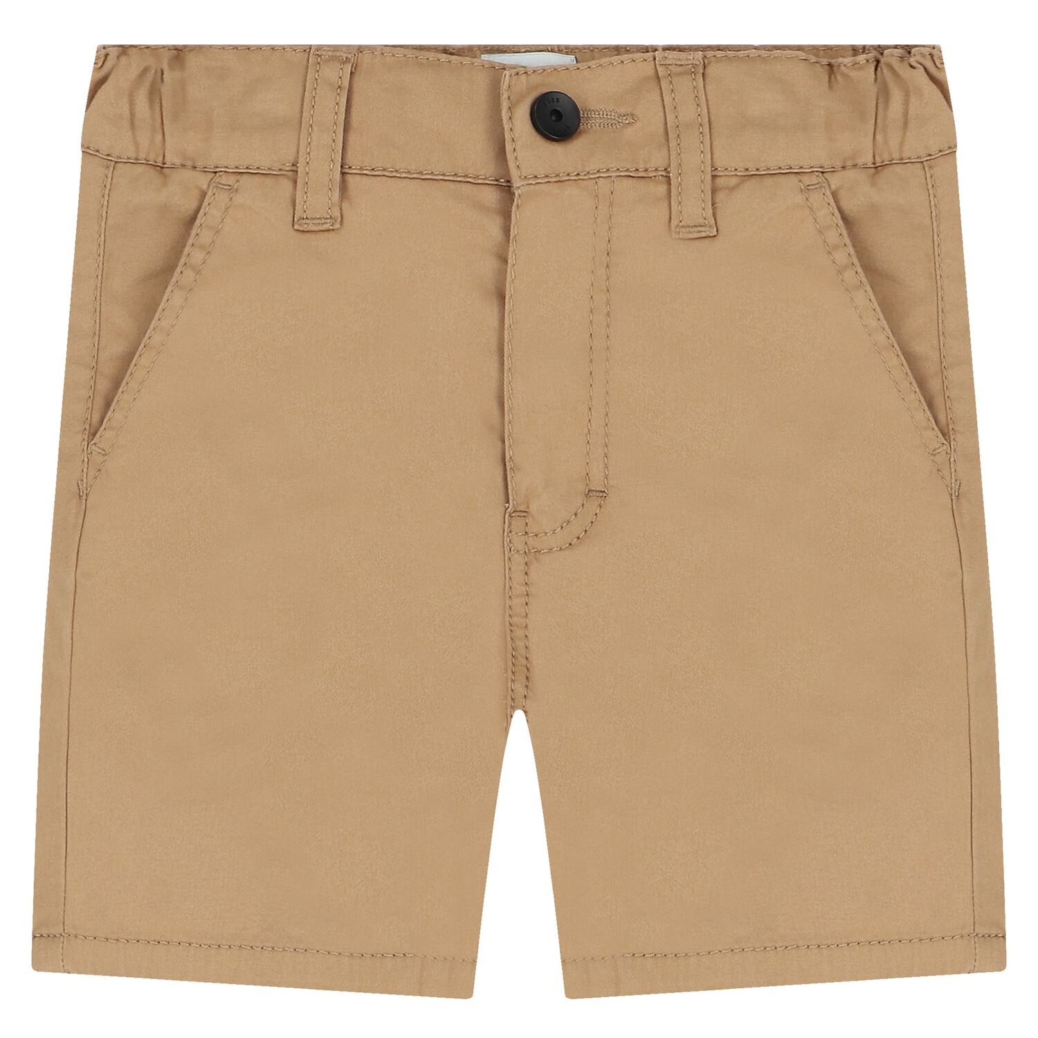 Younger Boys Beige Cotton Shorts, 2, hi-res image number null