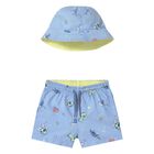 Younger Boys Blue Swim Shorts Set, 1, hi-res