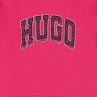 Girls Pink Logo Hooded Dress, 1, hi-res