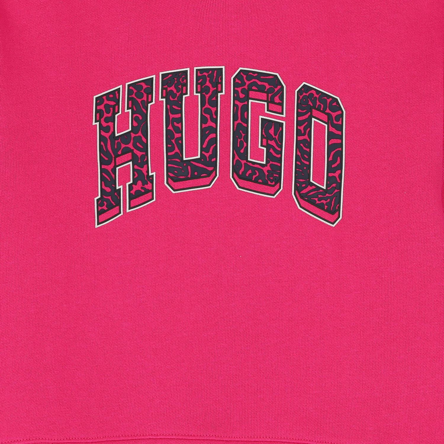 Girls Pink Logo Hooded Dress, 1, hi-res