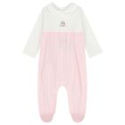 Baby Girls Ivory & Pink Babygrows ( 2-Pack ), 1, hi-res