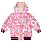 Girls Pink & Ivory Puffer Jacket, 1, hi-res