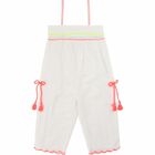 Girls White Jumpsuit, 1, hi-res