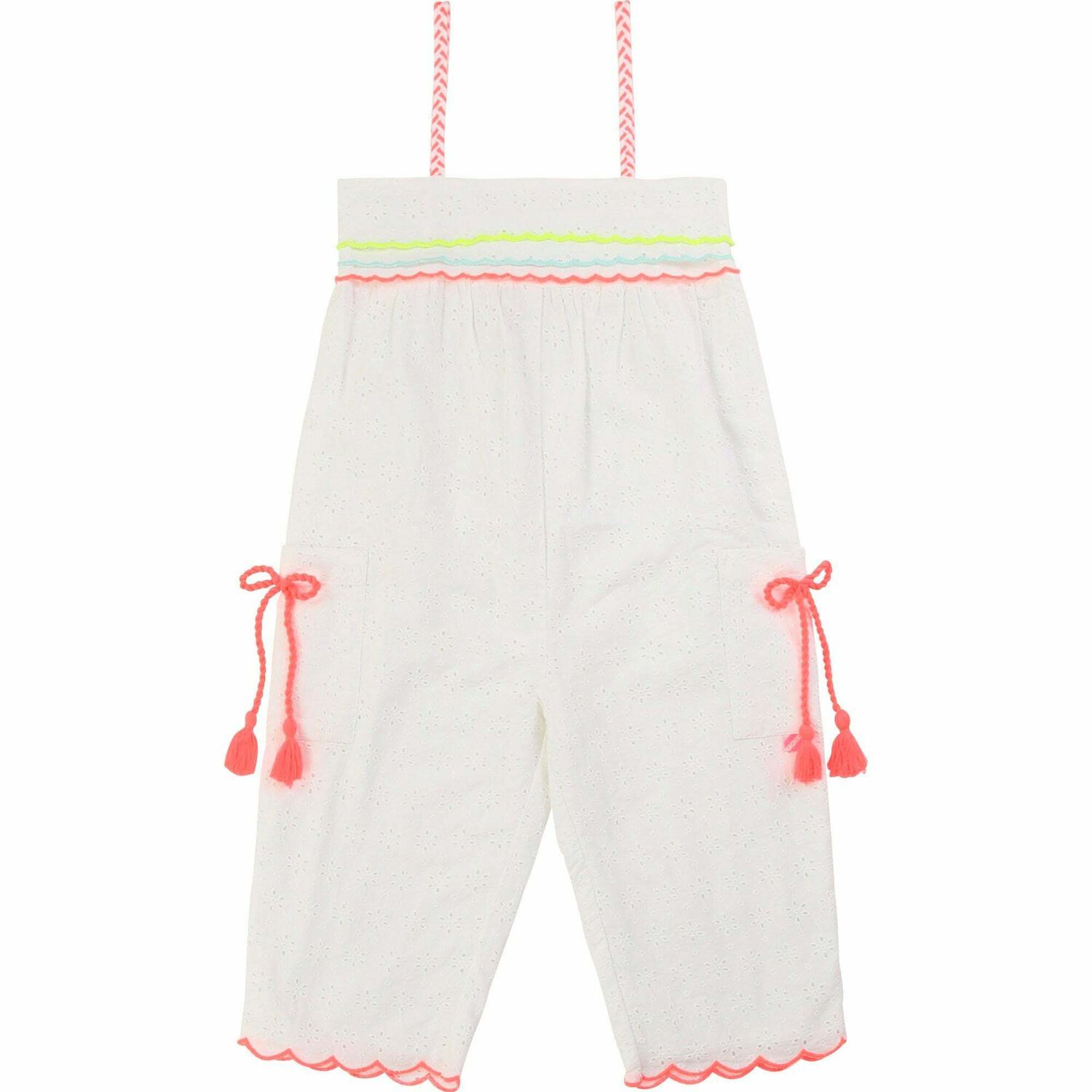Girls White Jumpsuit, 1, hi-res image number null