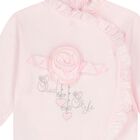 Baby Girls Pink Ruffled Babygrow, 1, hi-res