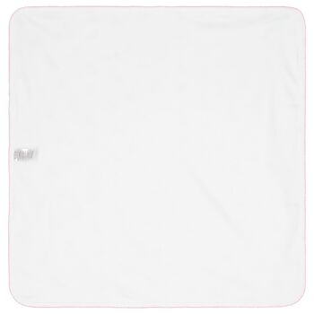 Baby Girls White & Pink Giraffe Blanket