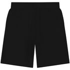 Boys Black Logo Shorts, 2, hi-res