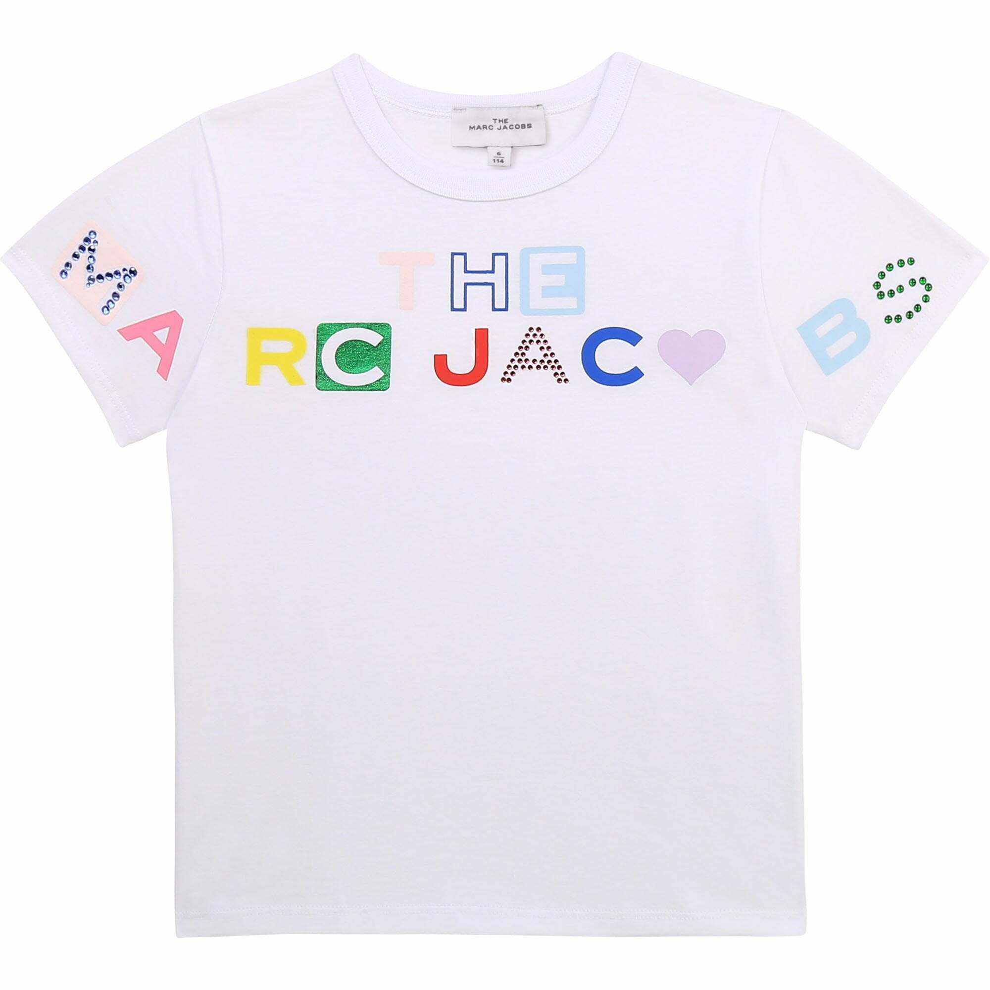 The Marc Jacobs Girls White Logo T-Shirt | JuniorCouture