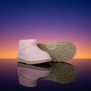 Younger Girls Pink Classic Ultra Mini Suede Boots