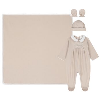 Beige & White Babygrow Gift Set