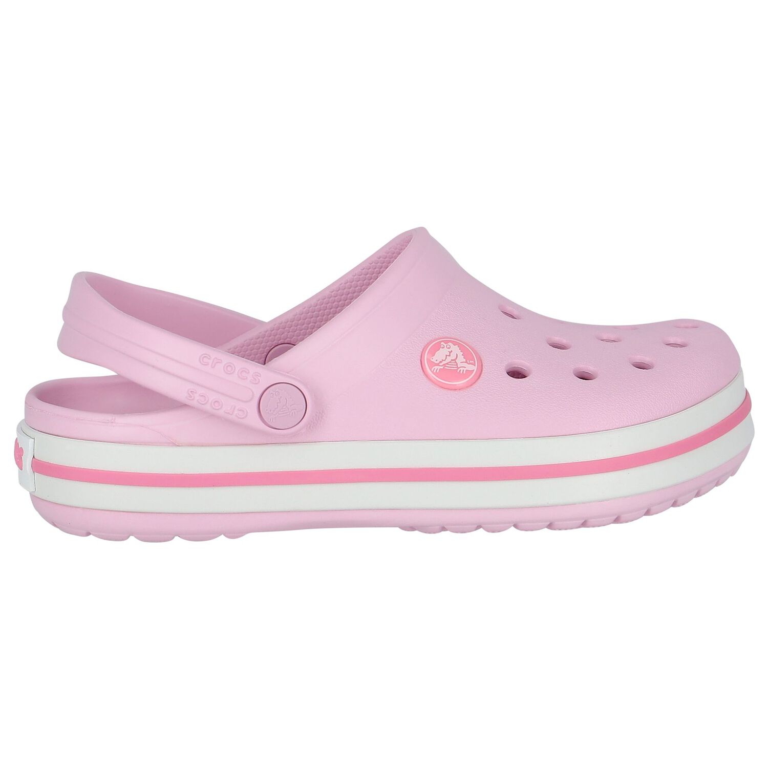 Girls Pink Crocband Clog Sandals, 1, hi-res image number null