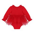 Baby Girls Red Bow Tulle Dress Set , 1, hi-res