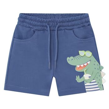 Younger Boys Navy Blue Crocodile Shorts