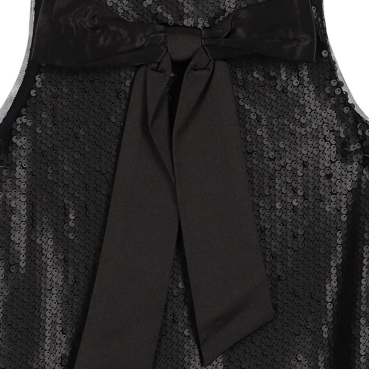 Girls Black Embellished Sequin Dress, 1, hi-res image number null