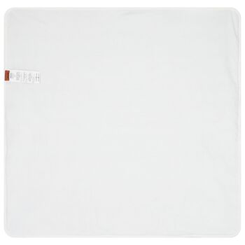 Baby Boys White & Blue Zigzag Blanket