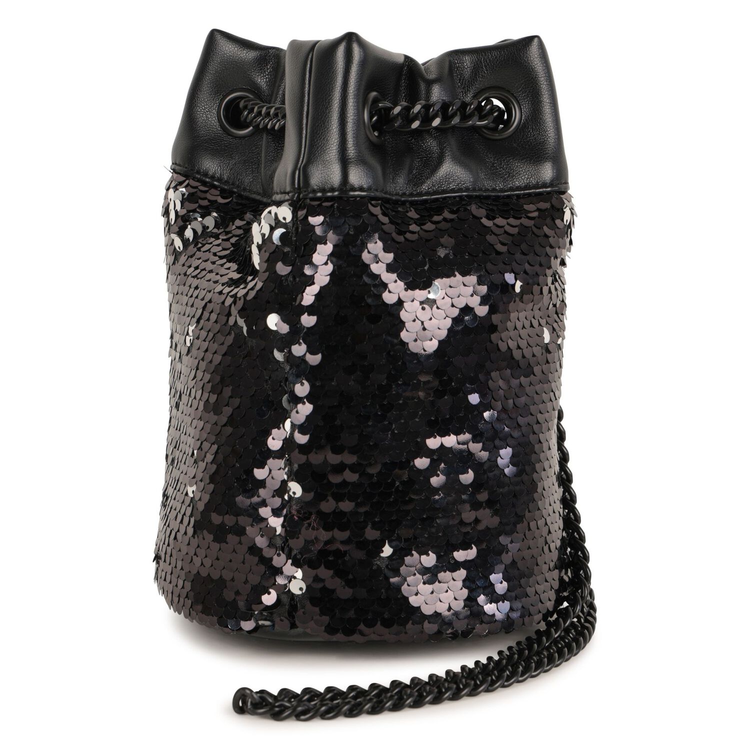 Girls Black Logo Embellished Bag, 1, hi-res