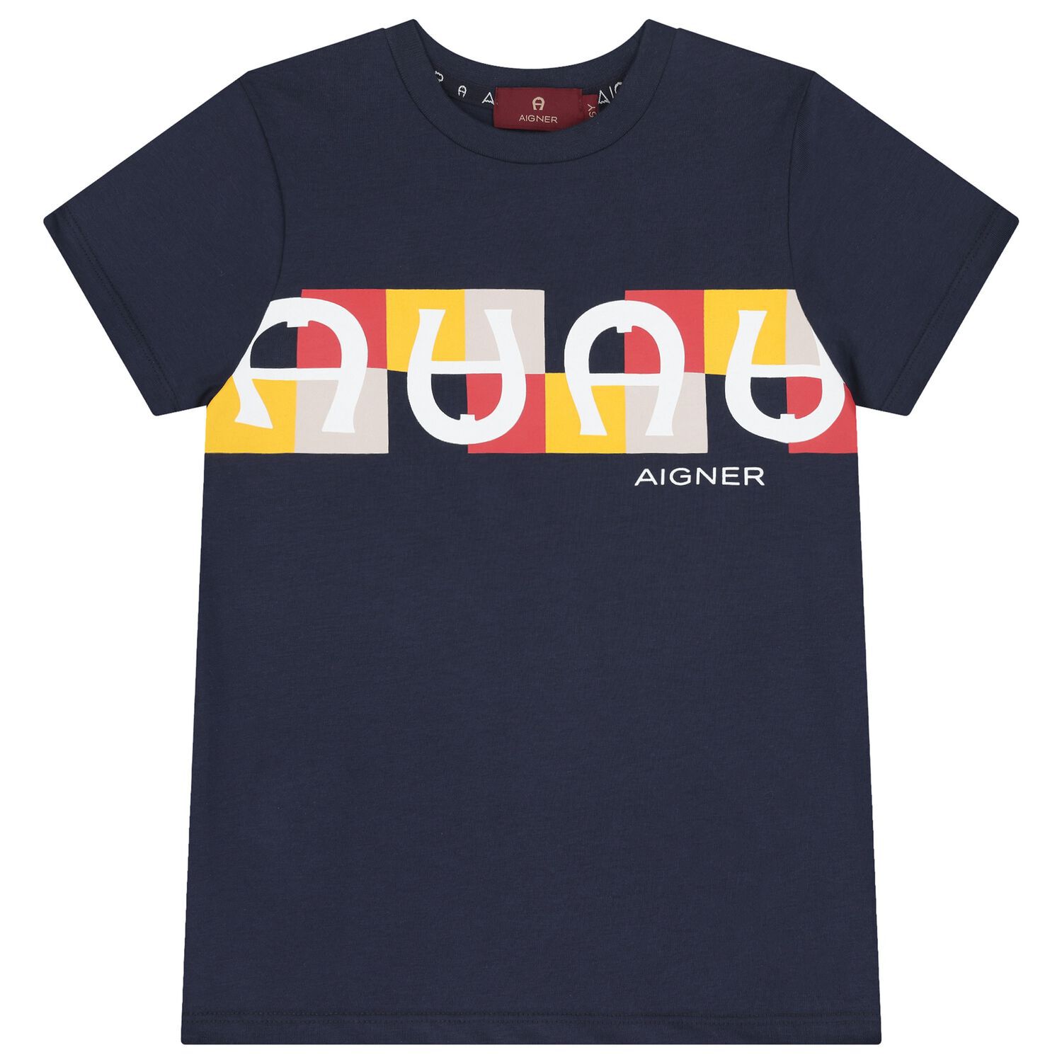 Boys Navy Blue Logo T-Shirt, 2, hi-res