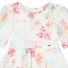 فستان بطبعة الزهور باللون الأبيض للبنات, 1, hi-res