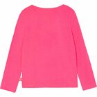 Girls Pink Logo Long Sleeve Top, 1, hi-res