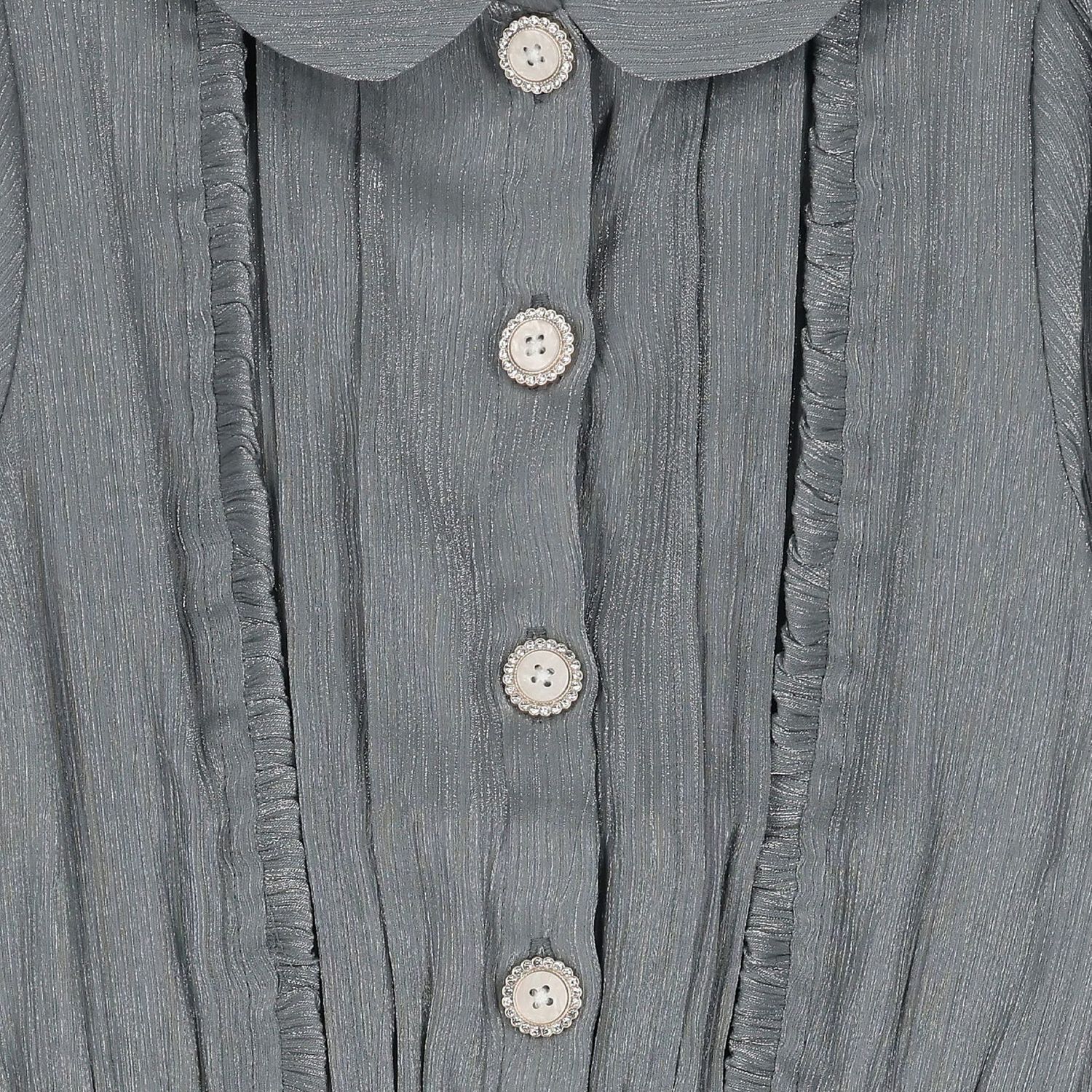 فستان بنات بكشكشه باللون الرمادى اللامع , 1, hi-res image number null