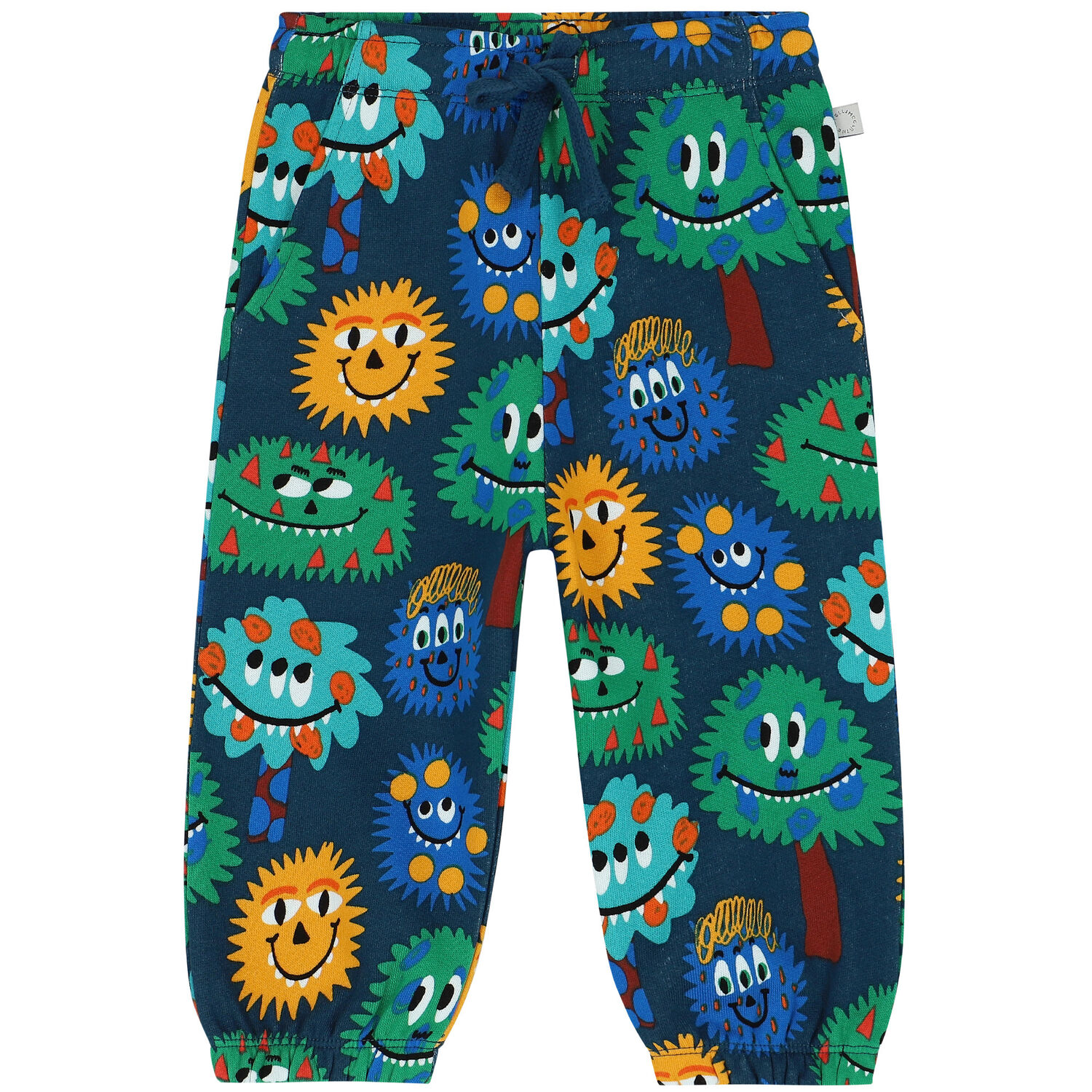 Younger Boys Blue Monster Tracksuit, 1, hi-res