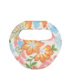 Girls White & Orange Embroidered Floral Handbag , 1, hi-res