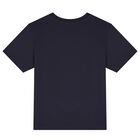 Boys Navy Blue Varsity Logo T-Shirt, 1, hi-res