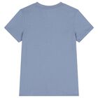 Boys Navy Blue & Blue Cotton Logo T-Shirts ( 2-Pack ), 4, hi-res