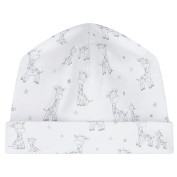 Ivory & Grey Giraffe Baby Hat