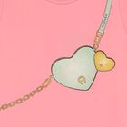 فستان بنات بالشعار وطبعة حقيبة باللون الوردي, 3, hi-res