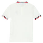 Boys White Bear Logo Piqué Polo Shirt, 1, hi-res