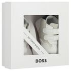 Baby Boys Ivory Logo Pre Walker Shoes, 1, hi-res