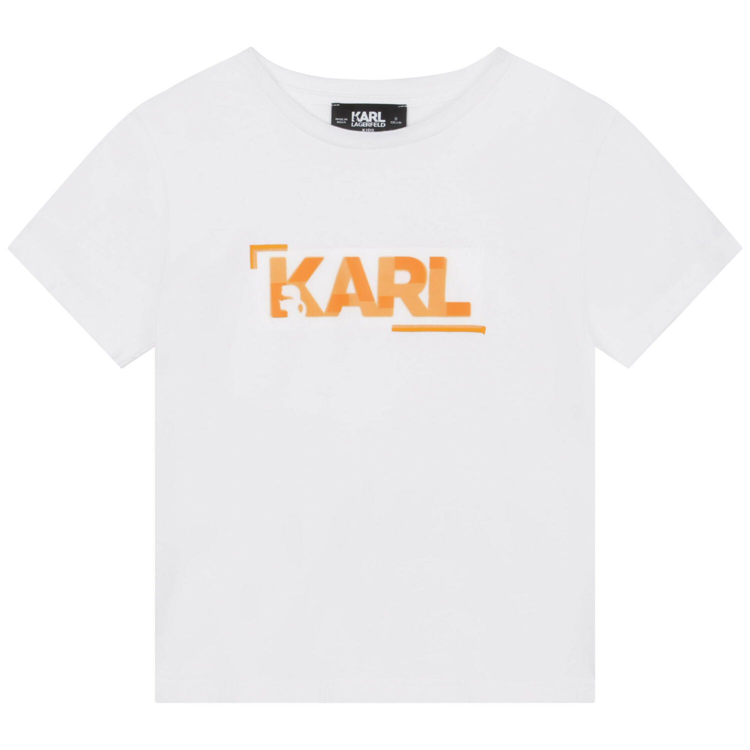 تيشيرت أولاد بالشعار باللون الابيض, 1, hi-res