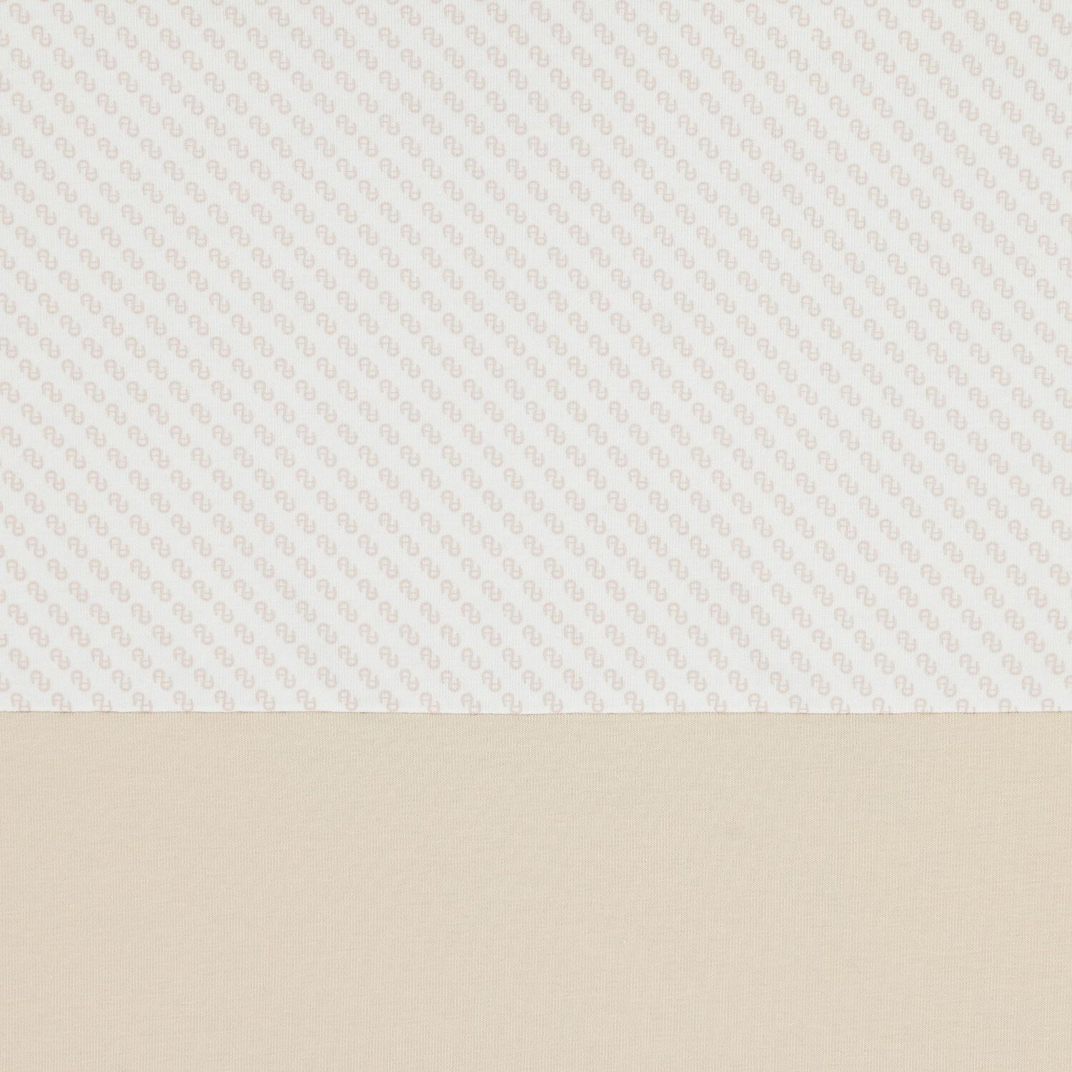 Beige & White Logo Baby Blanket, 1, hi-res