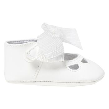 Baby Girls Ivory Bow Pre Walker Shoes
