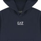 Boys Navy Blue Logo Tracksuit, 2, hi-res