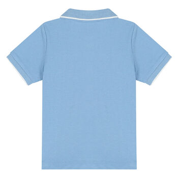 Younger Boys Blue Logo Polo Shirt