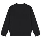 Boys Black Logo Sweatshirt, 1, hi-res