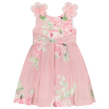 Girls Pink Floral Dress