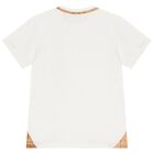 طقم شورت خريطة جغرافية للأولاد باللونين الأبيض والبيج, 1, hi-res