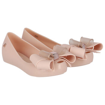 Girls Pink Bugs Jelly Shoes