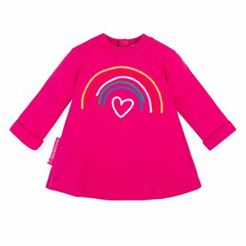 Girls Pink Rainbow Dress