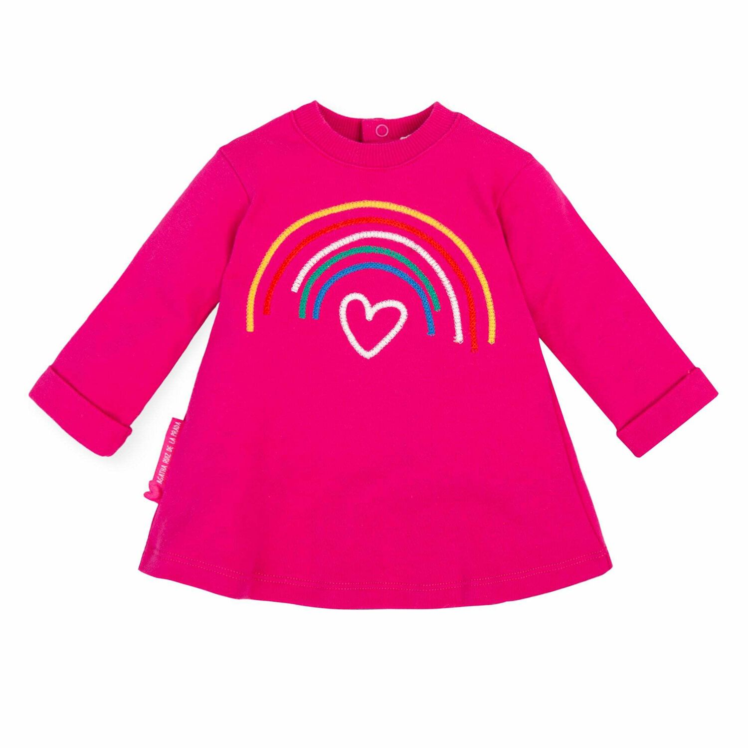 Girls Pink Rainbow Dress, 1, hi-res image number null