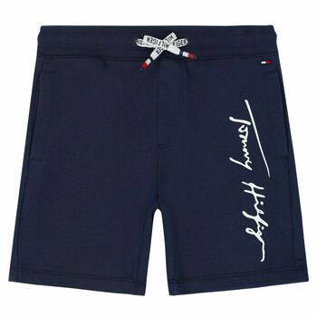 Boys Navy Logo Shorts