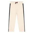 Baby Boys Beige & Navy Blue Logo Tracksuit, 1, hi-res