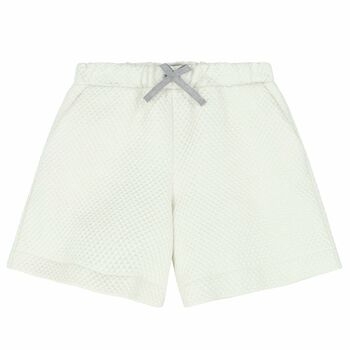 Girls Ivory & Silver Shorts