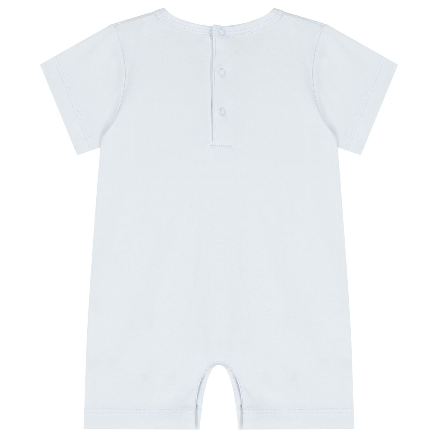 Baby Boys Blue Hand Smocked Romper, 1, hi-res